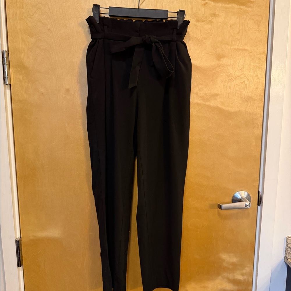 LOFT Black Tie-Waist Women's Pants